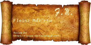 Fleisz Márta névjegykártya