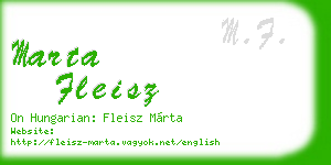 marta fleisz business card